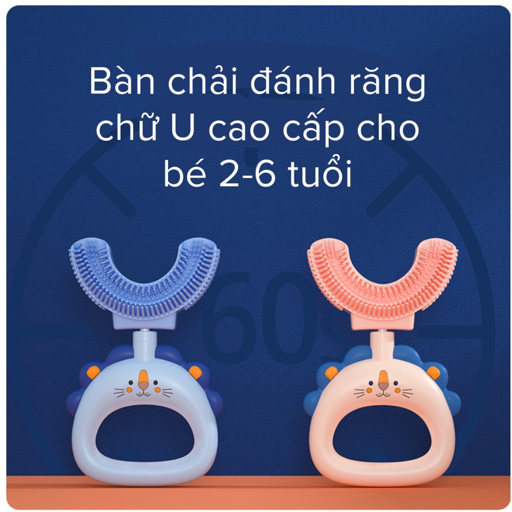 Bàn chải chữ U hình ô tô cho bé chất liệu silicon cho bé 2 - 6 tuổi - Bàn chải tập đánh răng cho bé siêu mềm