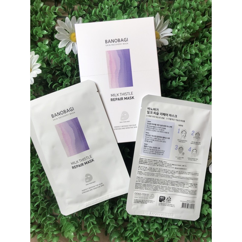 [Mẫu mới 2020] Mặt nạ Banobagi Skin Recovery Mask Milk Thistle 30g