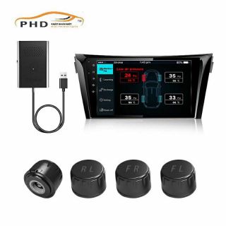 Cảm biến áp suất lốp TPMS  tích hợp màn hình android - Bảo Hành 12 tháng