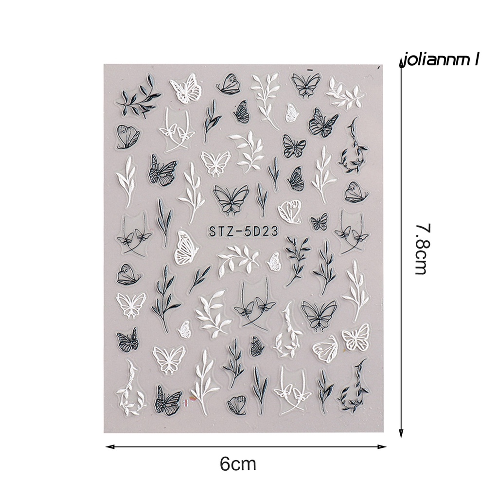 Miếng Dán Trang Trí Móng Tay Hình Hoa Trà Cổ Điển Xinh Xắn Cho Bạn Gái