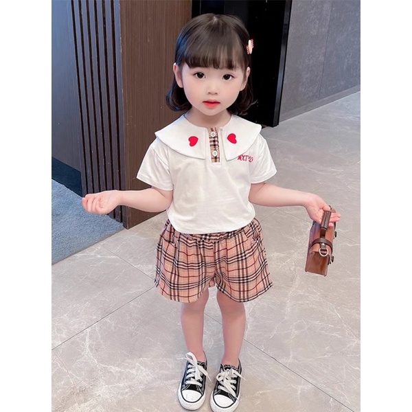 [SET BÉ GÁI] Bộ học sinh tai thỏ 2 màu cho bé gái