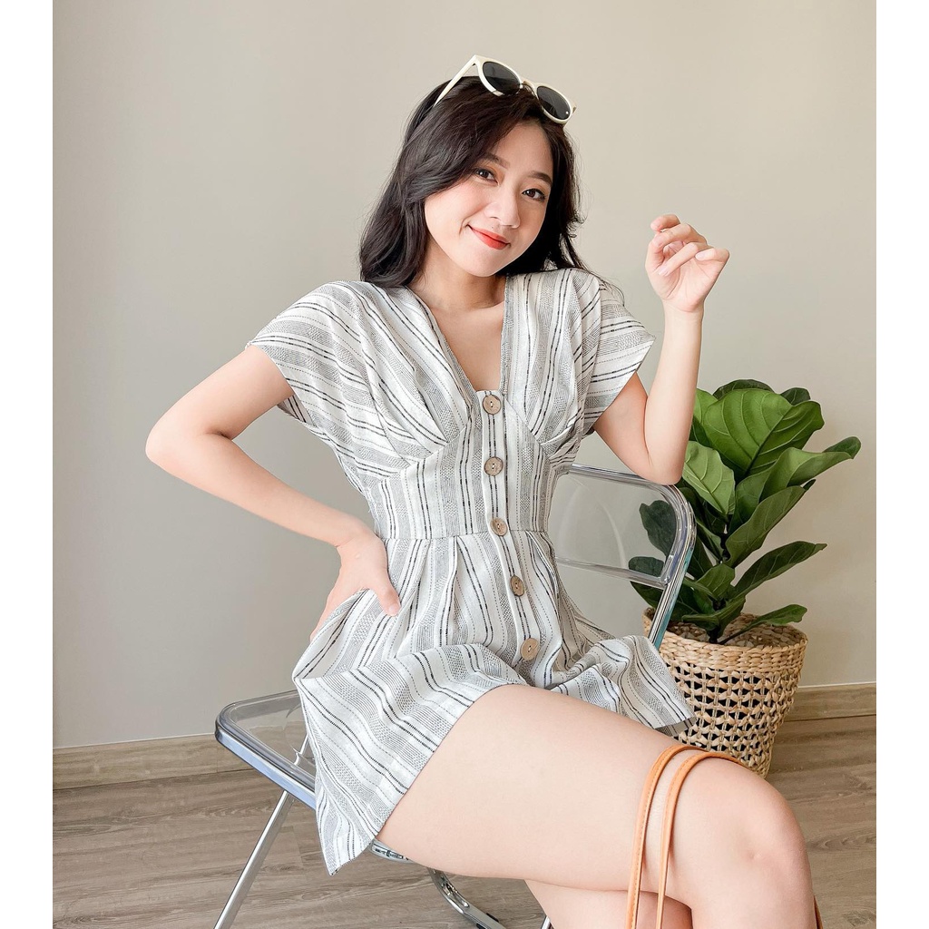 Váy Jumpuit Heran Phong Cách Hiện Đại - Váy Jumpsuit Chất Line bố Cao Cấp