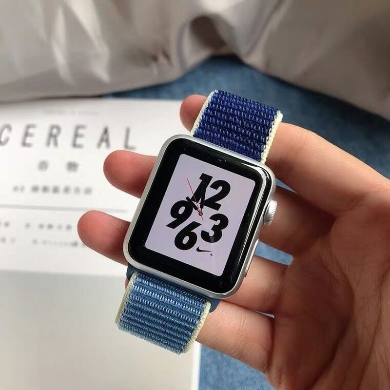 Dây đeo thể thao nylon màu trắng sữa cho đồng hồ Apple Watch iWatch Series 6 SE 5 4 3 2 1