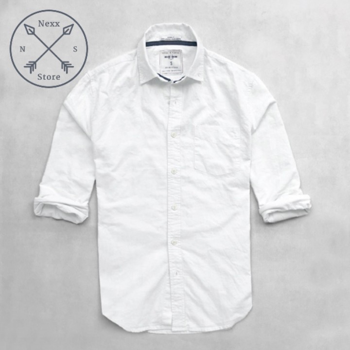 Áo sơ mi nam tay dài, áo sơ mi nam trắng vải oxford Nexx&Dee công sở cao cấp NS023