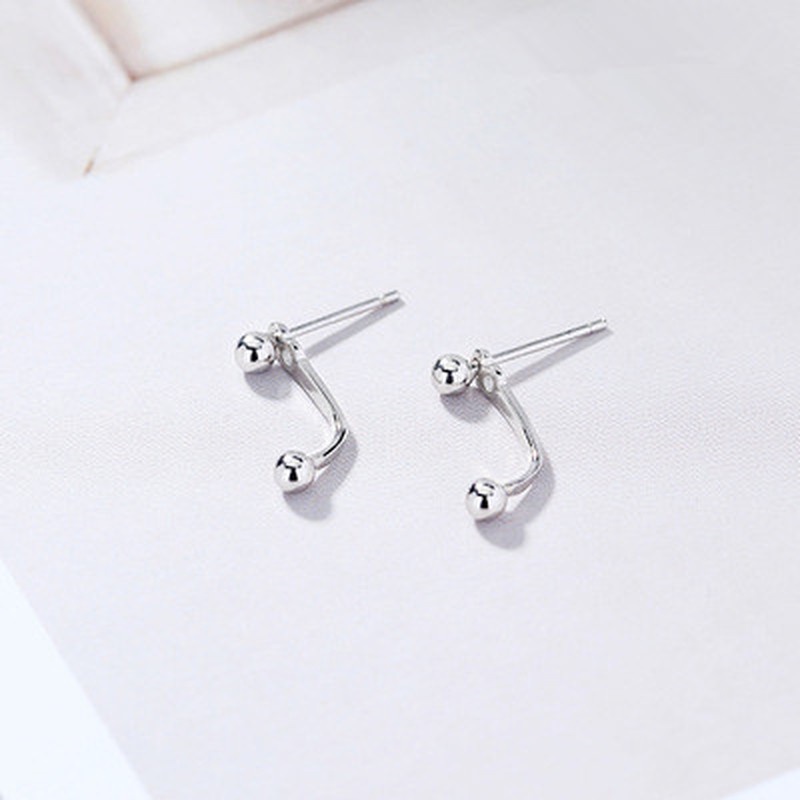 Khuyên Tai Bạc S925 Hình Tròn Nhỏ Đơn Giản Thời Trang Cho Nữ