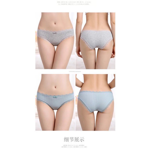 QUẦN COTTON KHÁNG KHUẨN GÂN TĂM VIỀN REN ĐẸP | BigBuy360 - bigbuy360.vn