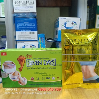 Viên uống giảm cân Seven Days giúp giảm cân an toàn
