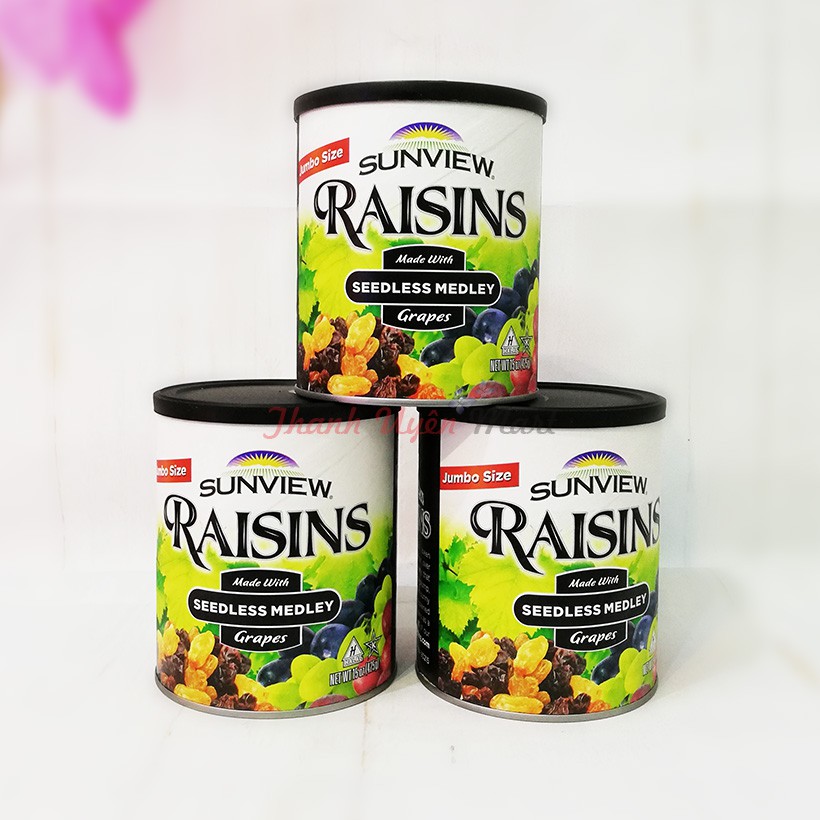 Nho Khô Mỹ Sunview Raisins 425g (Thập Cẩm) Date 2022