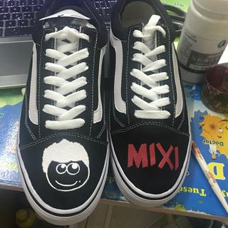 Giày thể thao old skool vẽ tay mixi gaming ảnh thật (inbox size)