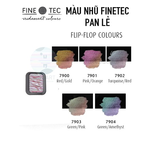 Màu nhũ Finetec Flip Flop pan lẻ