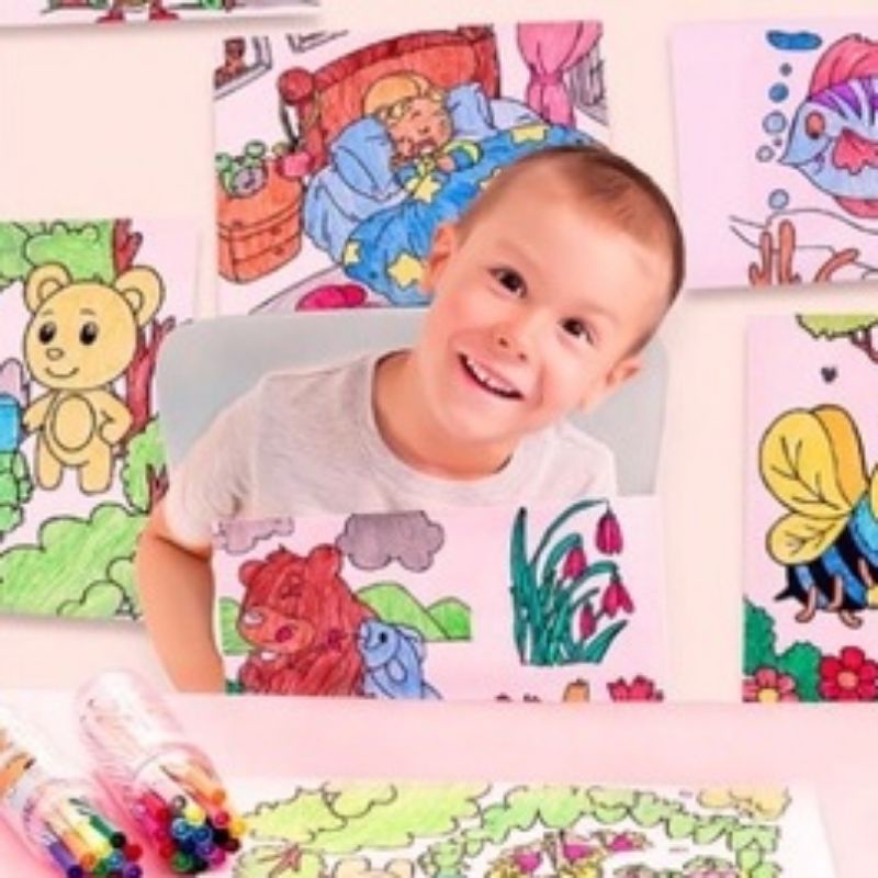 Bút tô màu cho bé 12 màu bút lông