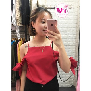 ÁO 2 DÂY TAY BUỘC NƠ (ảnh thật chụp tại shop)