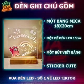 Đèn Ghi Chú Gắn Bảng Acrylic để bàn làm việc, làm đèn trang trí, đèn ngủ, làm quà tặng dễ thương