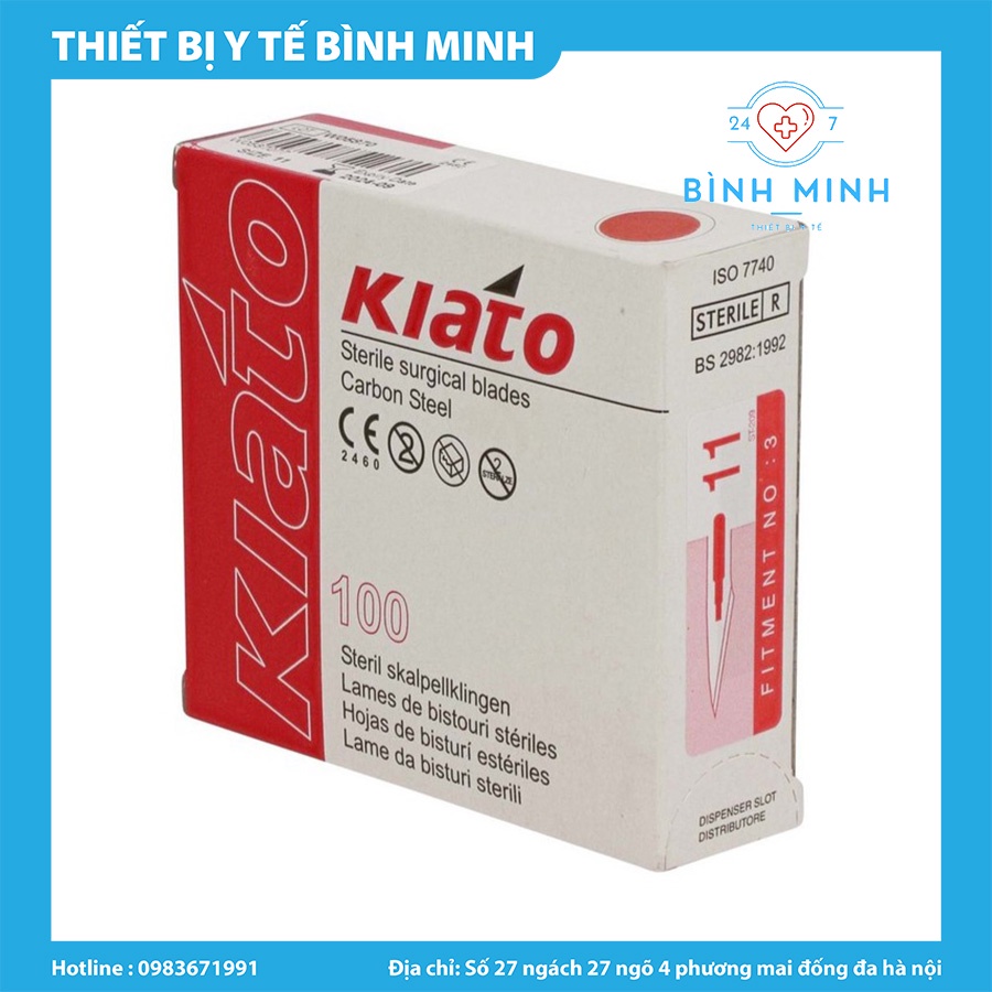 Hộp 100 Lưỡi Dao Mổ Số 11, 15, 20, 21 - Chính Hãng KIATO Ấn Độ