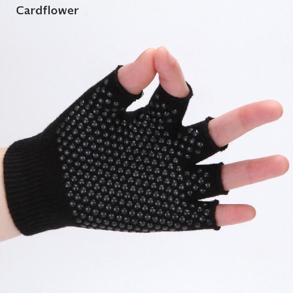 &lt; Cardflower &gt; Găng Tay Nửa Ngón Tập Thể Thao Chống Trượt Dùng Khi Chạy Xe Đạp / Yoga