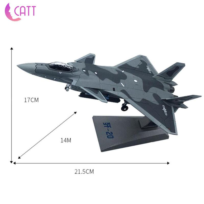 Mô Hình Máy Bay Chiến Đấu Bằng Kim Loại Tỉ Lệ 1 / 100 J-20 Kèm Giá Đỡ