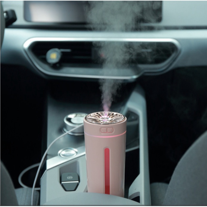 (hàng không dây USB Aroma) Máy Xông Tinh Dầu đèn led khử mùi xe hơi Humidifier ô tô và bàn làm việc tiện lợi