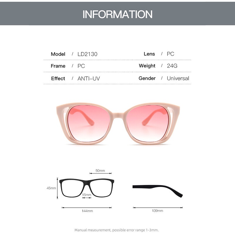 Kính Mát PTQ Gọng Đôi Phong Cách Retro Thời Trang Cho Nam Nữ