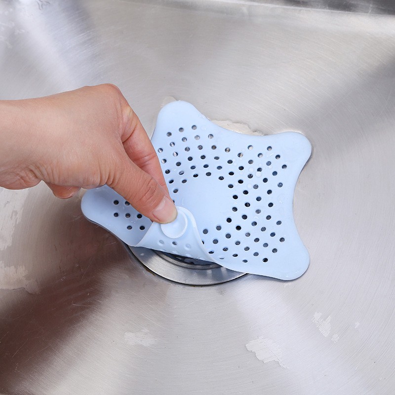 【READY STOCK】Star Sewer Outfall Strainer Bathroom Hair filter Sink Filter Anti-blocking Floor Drain