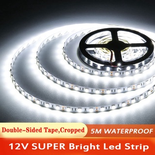 Dây Đèn Led 5M 5050 2835 Rgb 12v Ánh Sáng Trắng Chống Thấm Nước Trang Trí Nhà Bếp