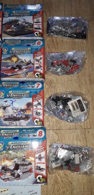 Sét 8 hộp lắp ráp LegoVanguaro Tàu sân bay_máy bay_Người sắt trọn bộ 41015 có trên 650 chi tiết bằng nhựa ABS