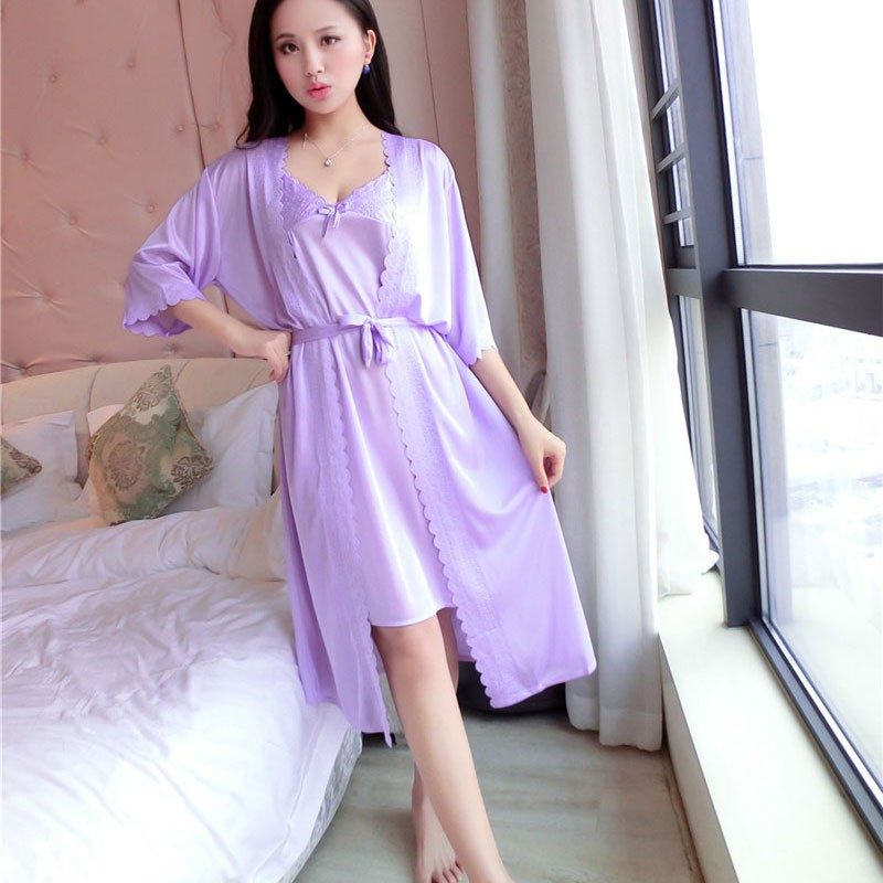 Đầm Ngủ Chất Liệu Lụa Satin Mát Mẻ Thời Trang Xuân Hè Cho Nữ | BigBuy360 - bigbuy360.vn
