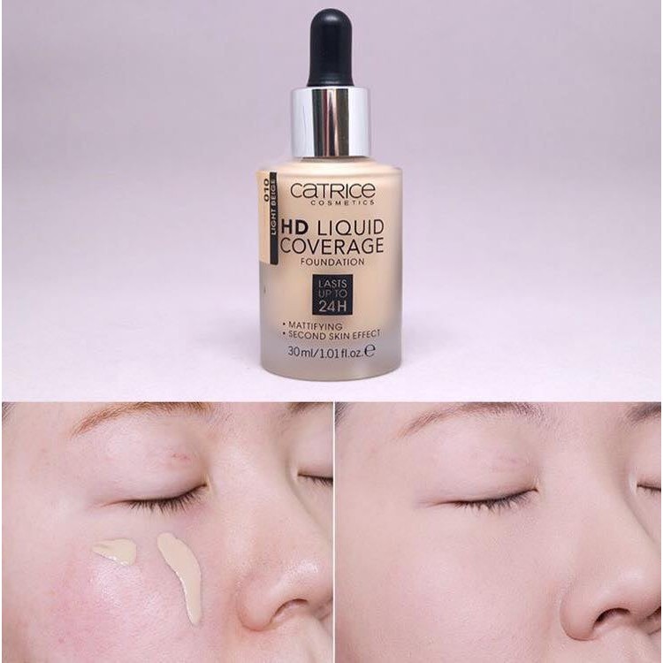 Kem Nền Che Phủ Kiềm Dầu 24H Catrice HD Liquid Coverage Foundation