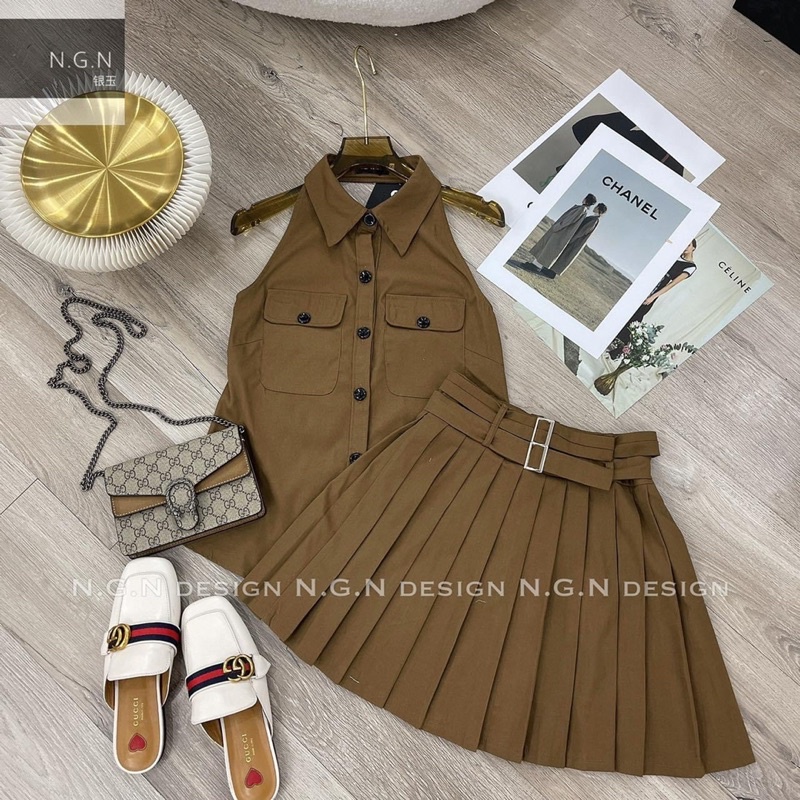 Set Áo Kèm Chân Váy 2 Màu N.G.N