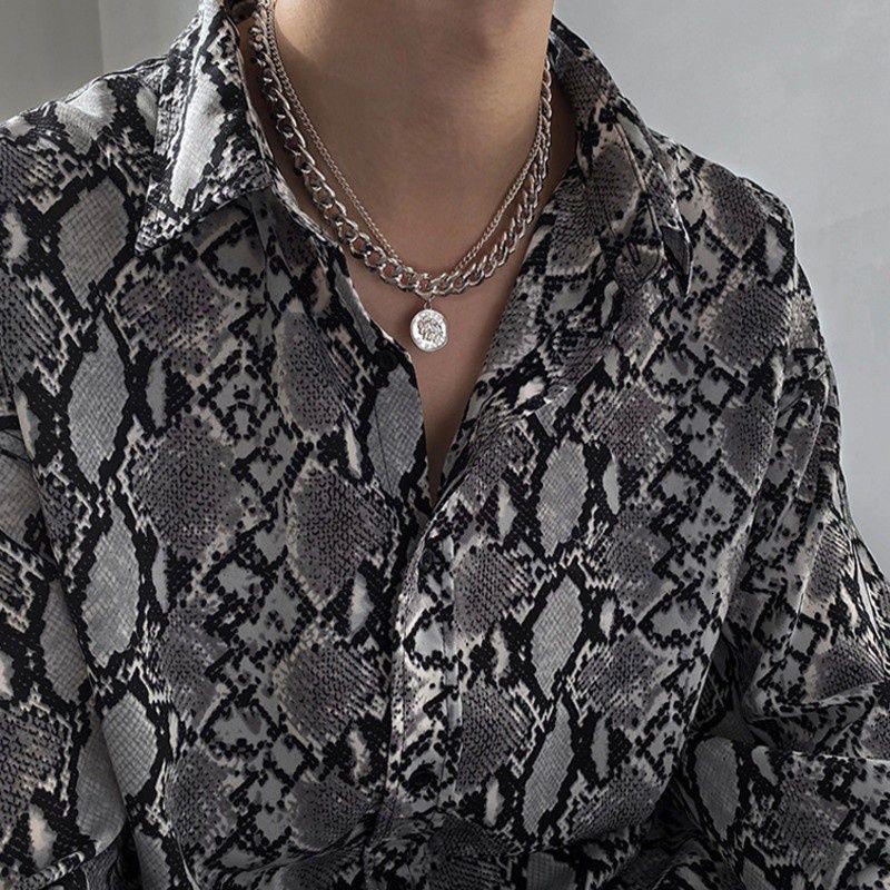 vòng cổ Hai Lớp Phong Cách Hip Hop Thời Trang