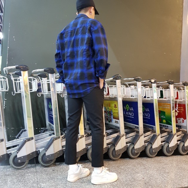 ÁO KHOÁC SƠMI CAO CẤP SỌC CARO UNISEX NAM NỮ - J027 | BigBuy360 - bigbuy360.vn