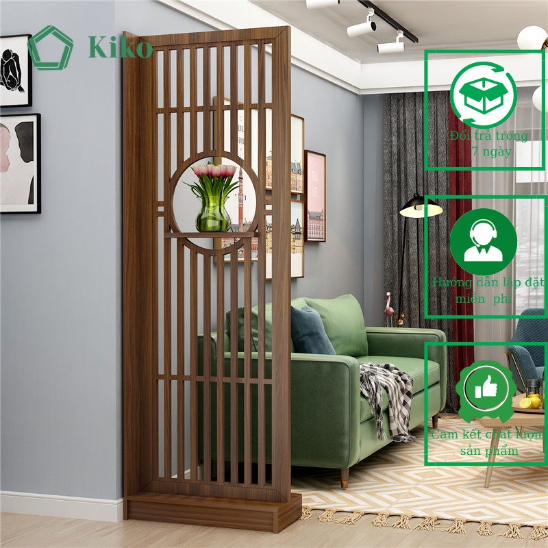 Bình Phong ,Vách Ngăn Trang Trí Ngăn Phòng Khách Lối Vào-Gỗ MDF 15mm chống Mọt Đa Năng KIKO VN 1077