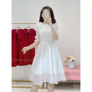 Váy xoè thiết kế voan tơ tay lỡ MS8HT