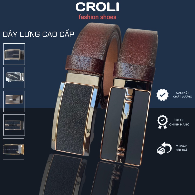 Dây Lưng Nam.Thắt Lưng Da Bò CROLI - Nhiều Mẫu Mặt Thời Trang Hót.DL-068