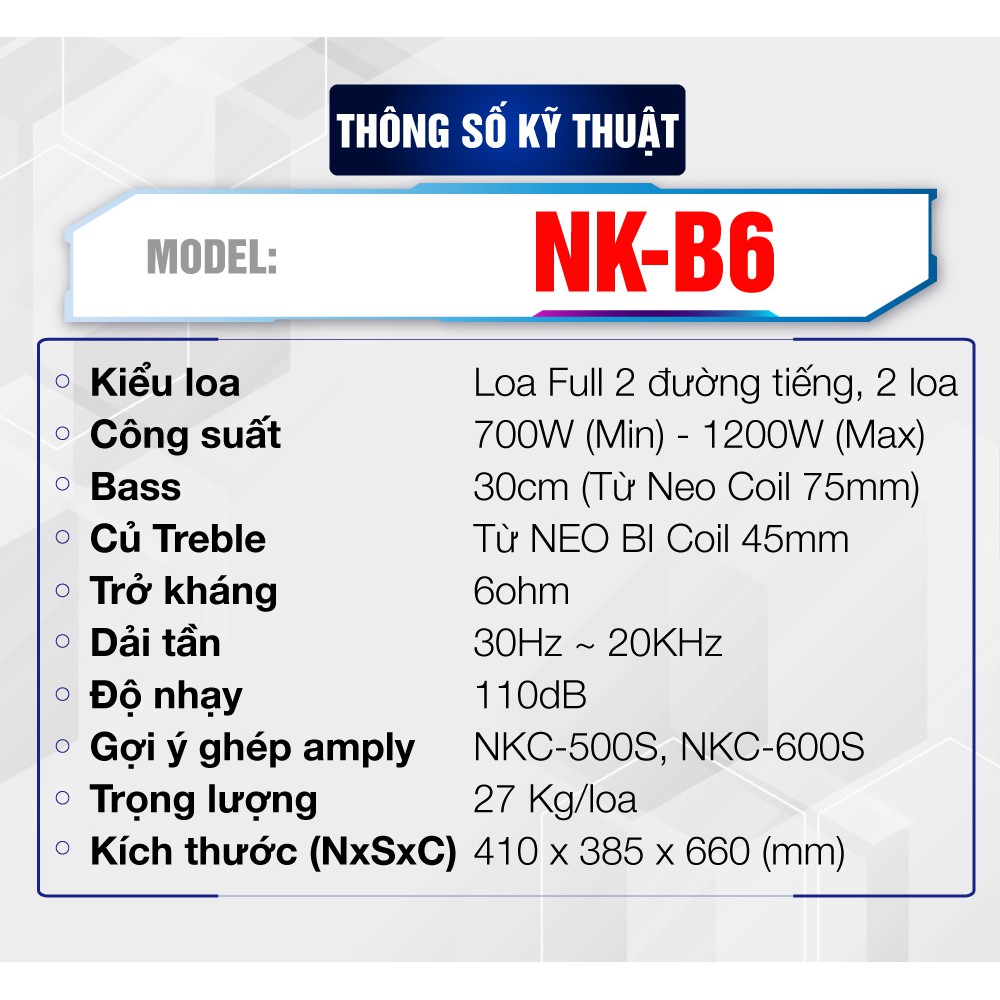 Loa FULL từ Neo NK-B6 NIKOCHI