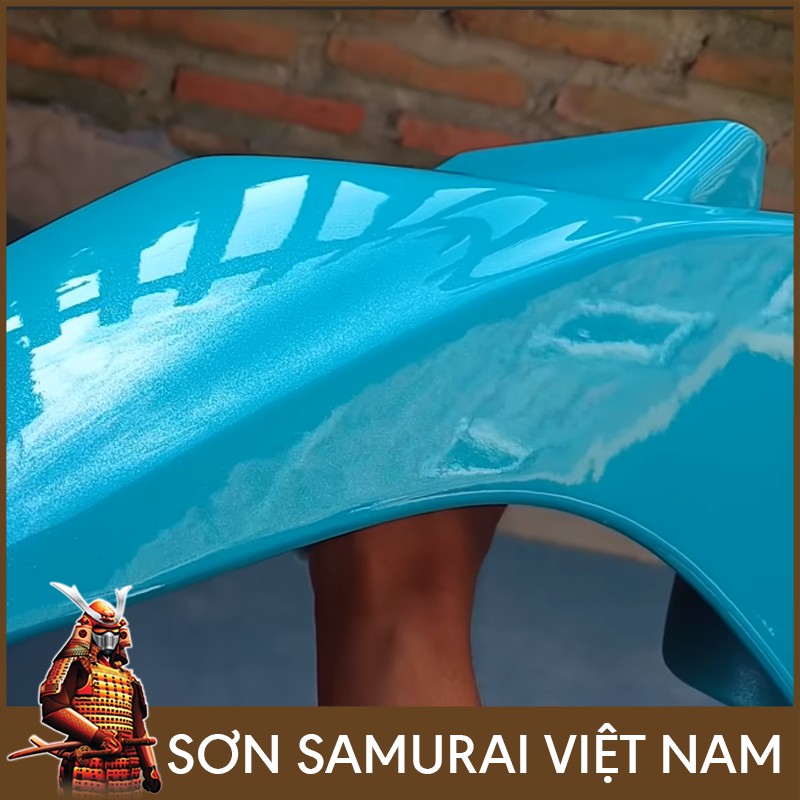 Sơn Samurai Màu Xanh - Combo Sơn Xịt Samurai Xanh 322  Samurai Paint (Bóng Nhám 128A)