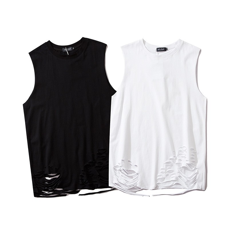 Áo tanktop ba lỗ ulzzang UNISEX rách 2021 dùng mặc lót KÈM VIDEO THẬT