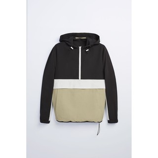 Áo parka zara man phối màu có túi