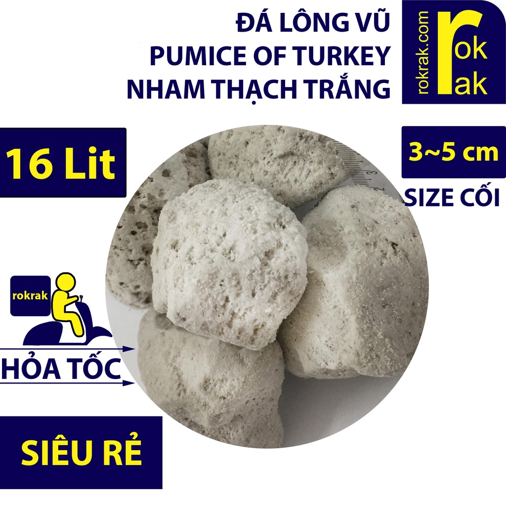 Nham thạch trắng Đá Lông Vũ Thổ Turkey  Cho bộ lọc Lớn khử nitrat tốt ROKRAK
