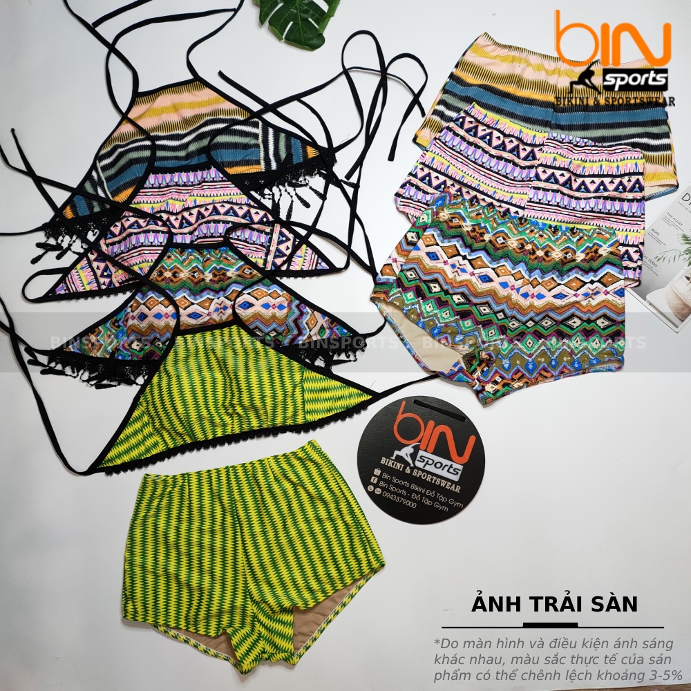 Bikini Bộ Bơi Nữ Yếm Đùi Hai Mảnh Freesize Bin Sports BHV128 v2