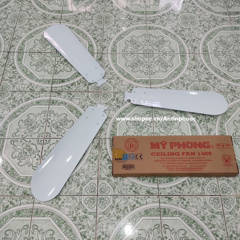 Bộ 3 cánh quạt trần Mỹ Phong 600 mm -  Phụ tùng thay thế cho quạt trần ba cánh 1m4  , SET ba cánh quạt trần 60 cm
