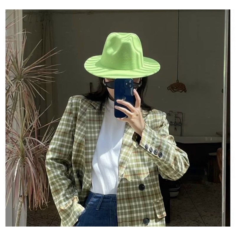 Mũ phớt fedora dạ trơn