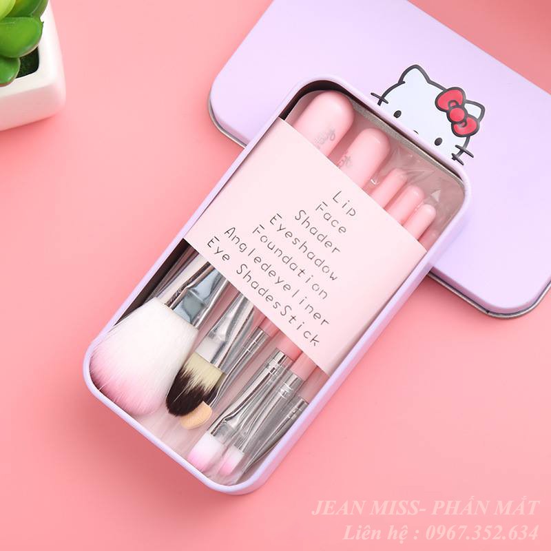 BỘ CỌ TRANG ĐIỂM 7 MÓN MÀU HỒNG CHUYÊN NGHIỆP MÀU HỒNG