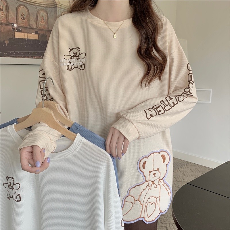 Áo Hoodies Nữ Thêu Hoa Thời Trang Hàn Quốc Mới