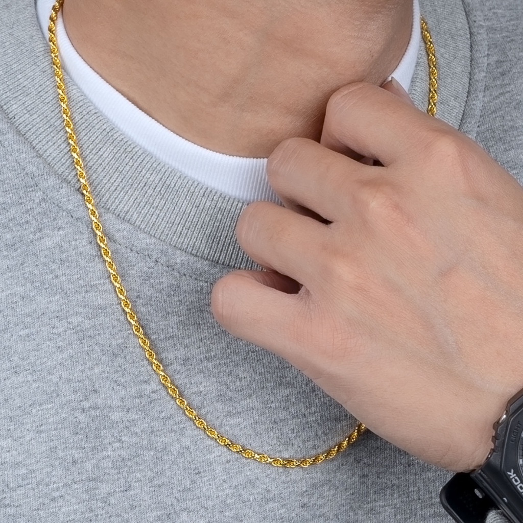 Vòng cổ Màu Vàng Kim 60cm Dễ Phối Đồ Thời Trang Cho Nam Và Nữ