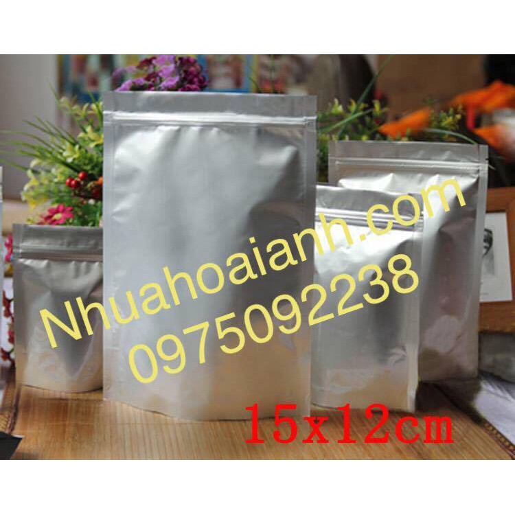 Combo 5kg túi zipper trong bạc size 500gr