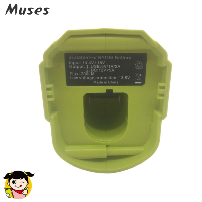 Nguồn Li-ion Di Động Với Cổng Usb Kép Và Đầu Ra Dc Cho Ryobi P743 18v