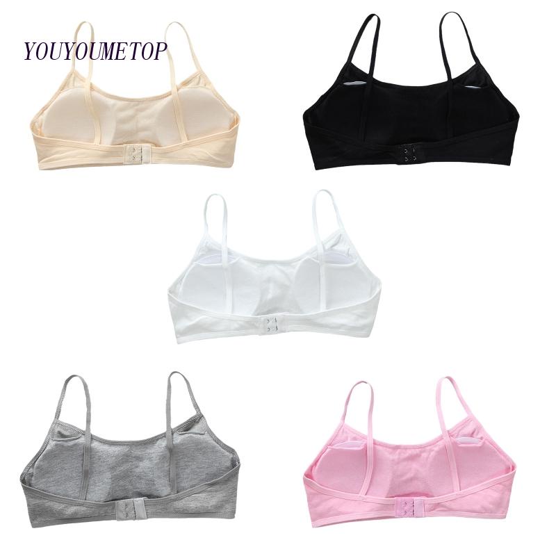 Youyo Áo Lót Hai Dây Mỏng Co Giãn Màu Trơn Thoải Mái Cho Nữ Tuổi Teen