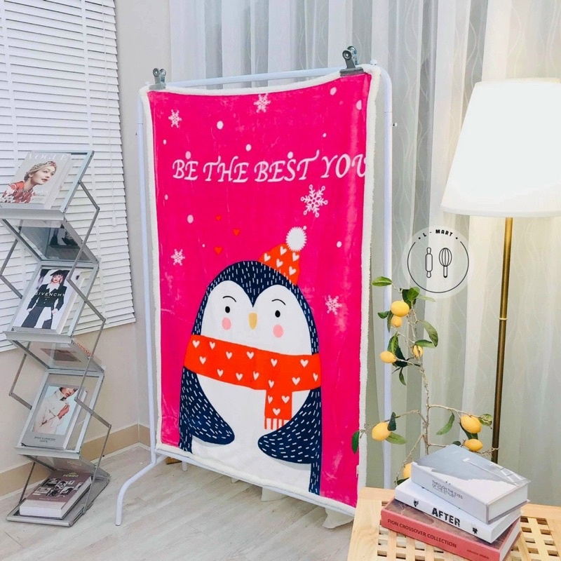 chăn cừu cho bé đáng yêu ấm áp,mền cừu cho bé đi học mềm mịn MỚI