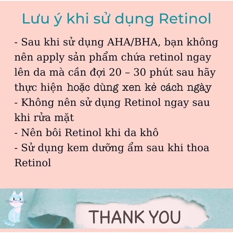 Kem dưỡng chống lão hoá ngừa mụn RETINOL CREAM 5ml