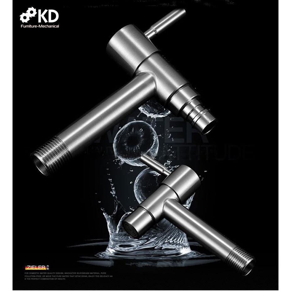 Vòi xả lạnh kết hợp làm vòi hồ vòi máy giặt inox 304 KD loại dài 110 cm | BigBuy360 - bigbuy360.vn